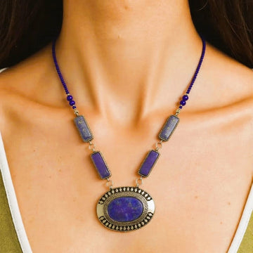 Native Style With Blue Lapis Necklace
