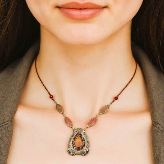 Native Style With Agate Necklace