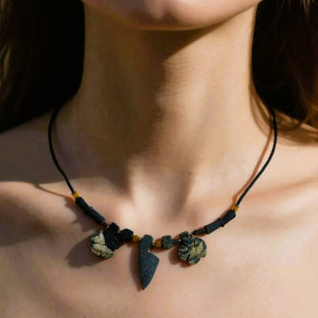 Black Jade Stone Necklace