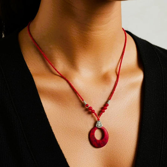 Red Ring Necklace