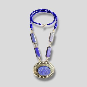 Native Style With Blue Lapis Necklace