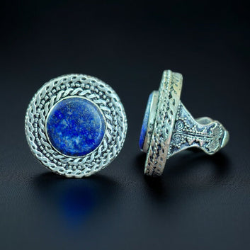 Vintage Style Ring With Lapis Ring